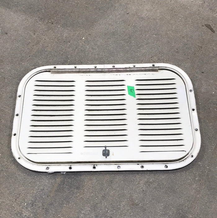 Used Retro NORCOLD 616009/ DOMETIC (P/N UNKNOWN for RM2214R) - Off White Vent Door with Silver Trim