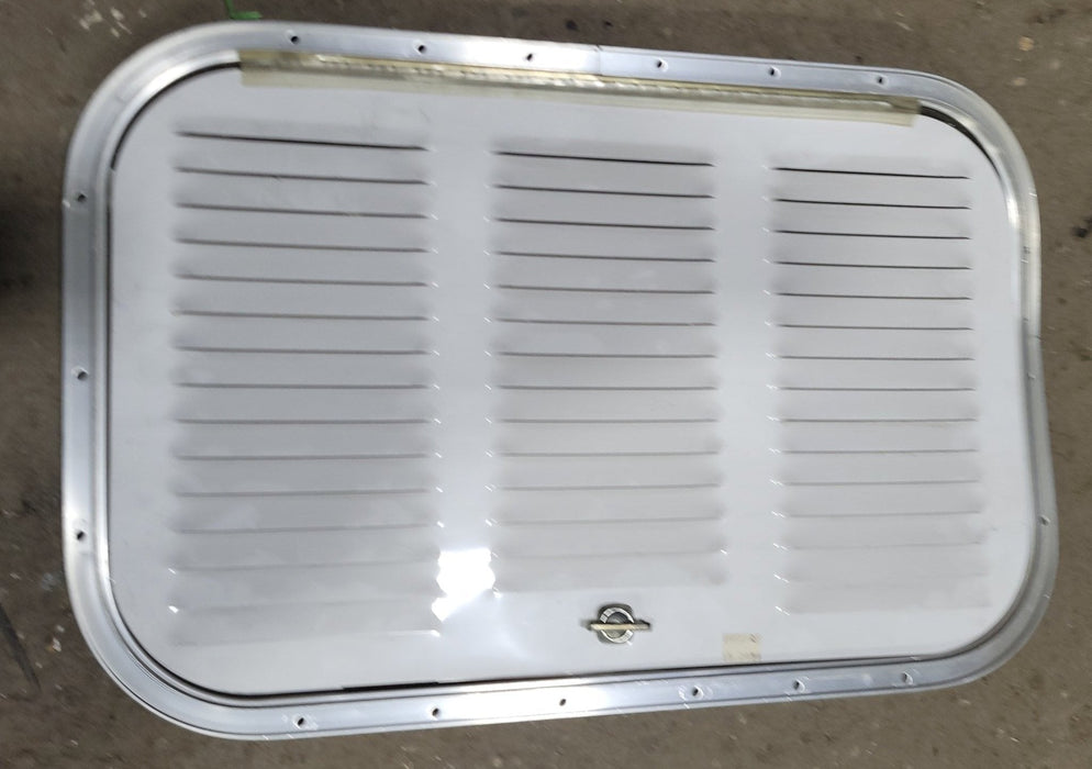 Used Retro NORCOLD 616009/ DOMETIC (P/N UNKNOWN for RM2214R) - Off White Vent Door with Silver Trim