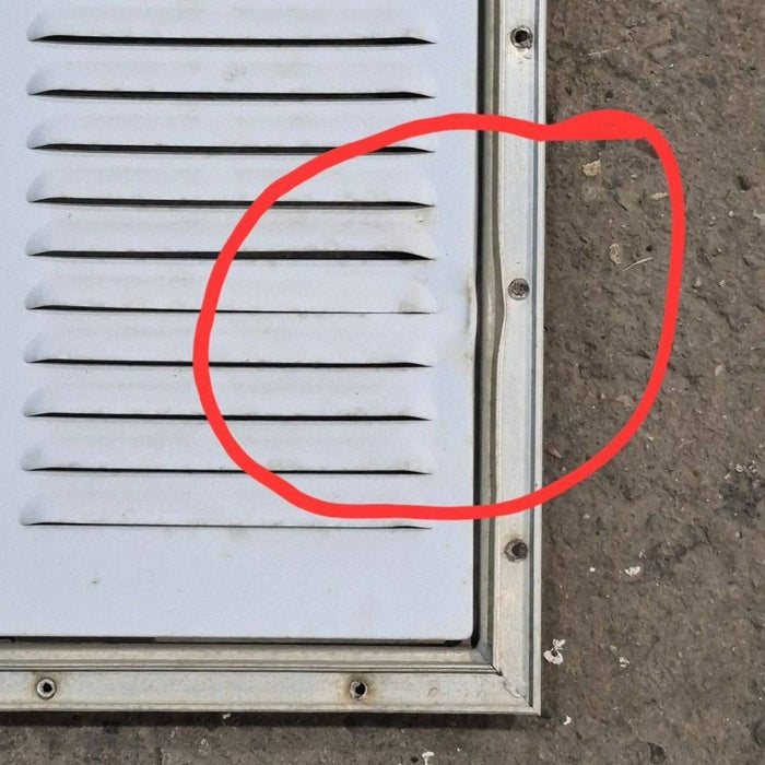 Used Retro Norcold / Dometic White Vent Door, With Silver Trim - 616010