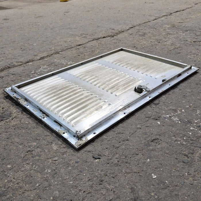 Used Retro Norcold / Dometic White Vent Door, With Silver Trim - 616010