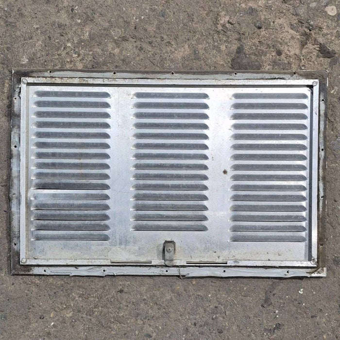 Used Retro Norcold / Dometic White Vent Door, With Silver Trim - 616010