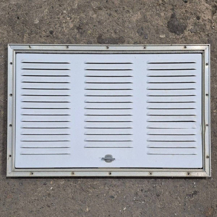 Used Retro Norcold / Dometic White Vent Door, With Silver Trim - 616010