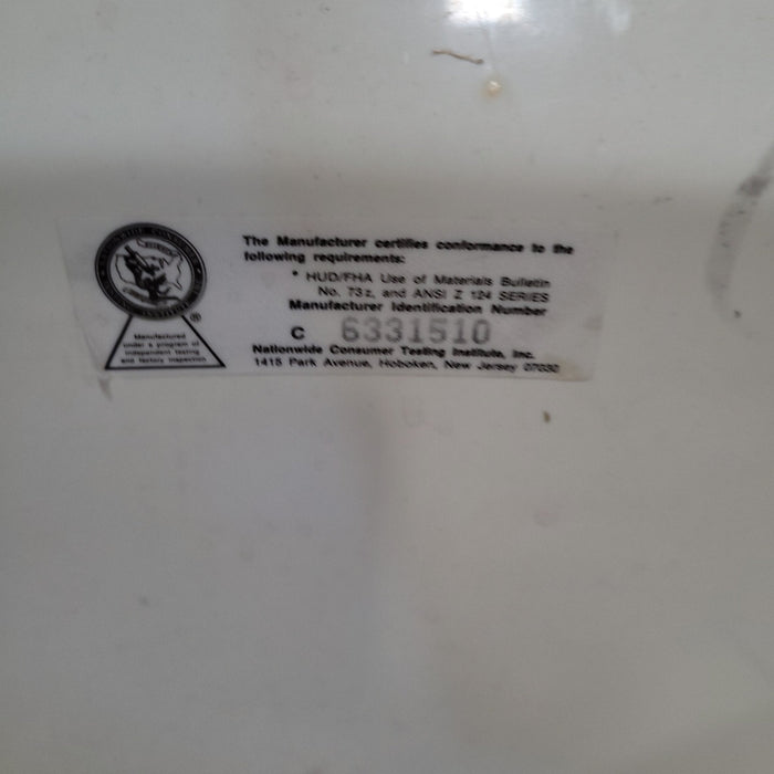 Used RV Step Bath Tub 34 1/2” x 23 1/2” - Center Drain