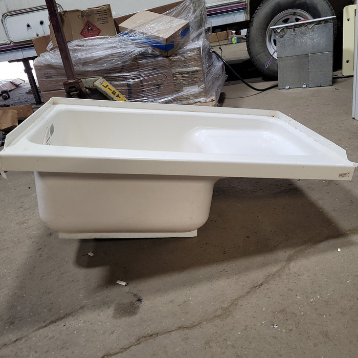 Used RV Step Bath Tub 35 7/8” x 23 1/2” - Left Hand Drain