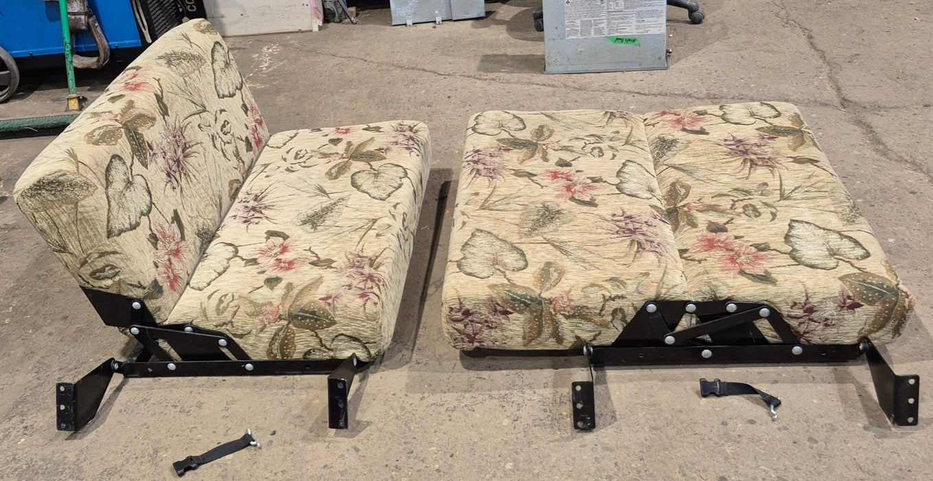 Used RV Dinette Jack Knife Style Sofas Set - Wall Mounted