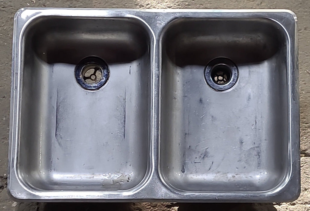 Used Double Kitchen Sink 23” W x 15 3/4” L