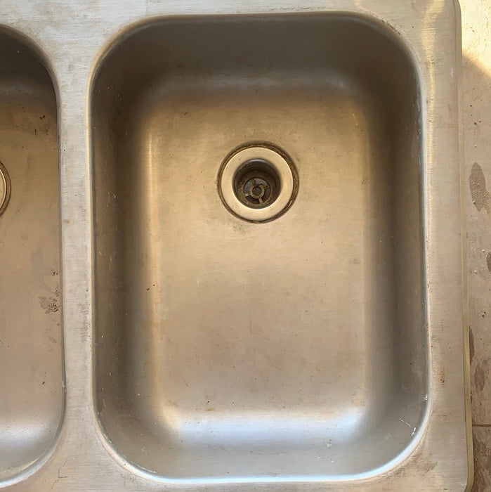 Used Double Kitchen Sink 24” w x 17” L