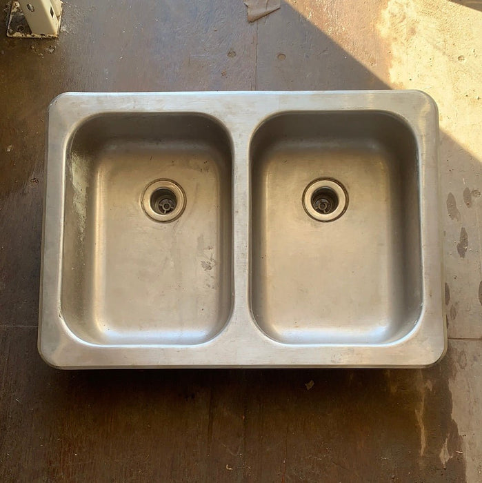 Used Double Kitchen Sink 24” w x 17” L