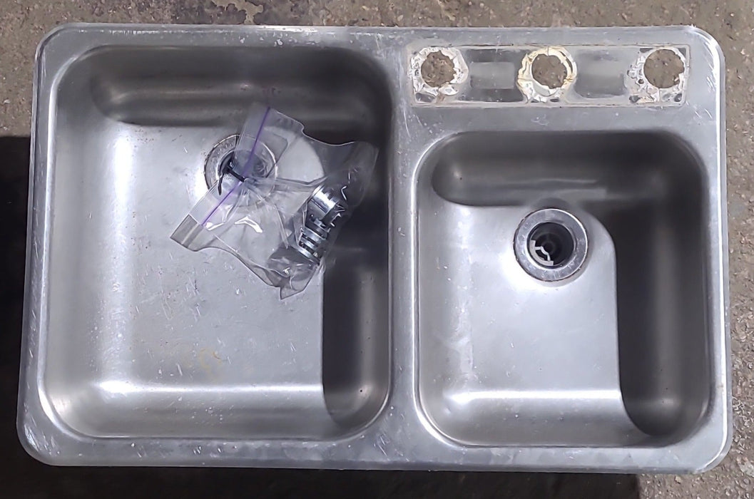 Used Double Kitchen Sink  25” W x 16” L
