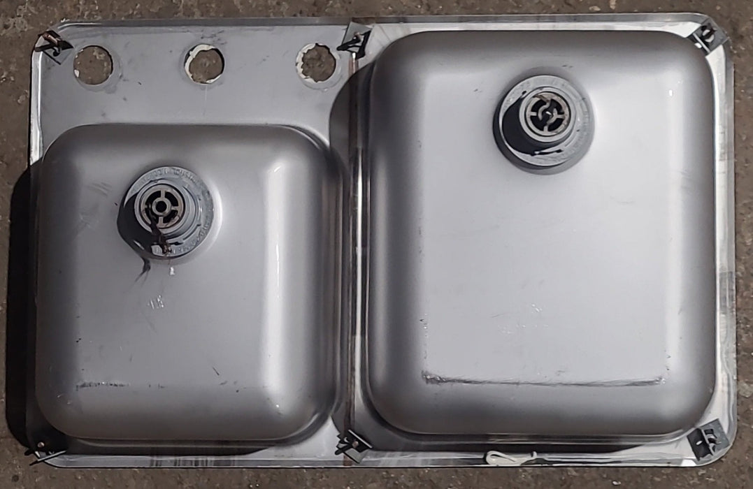 Used Double Kitchen Sink  25” W x 16” L