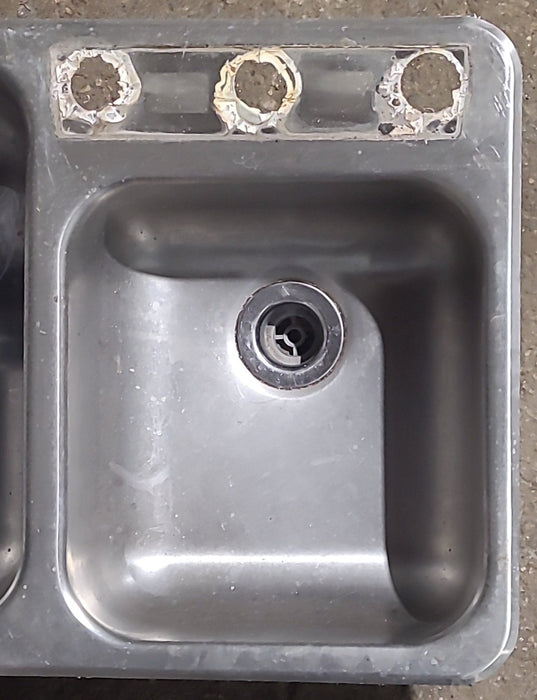 Used Double Kitchen Sink  25” W x 16” L