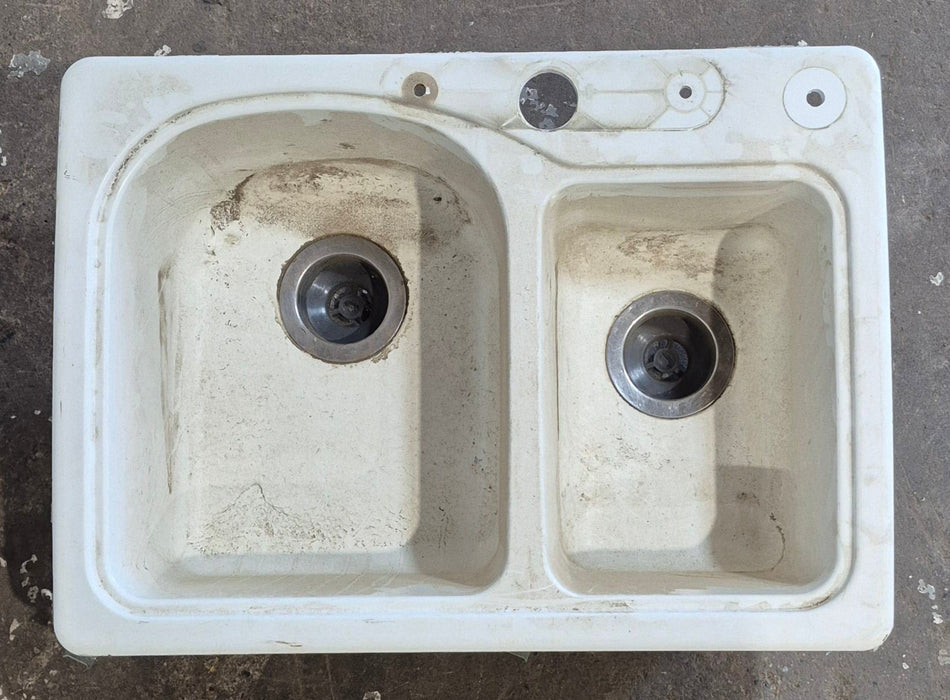 Used Double Kitchen Sink 25” W x 18” L