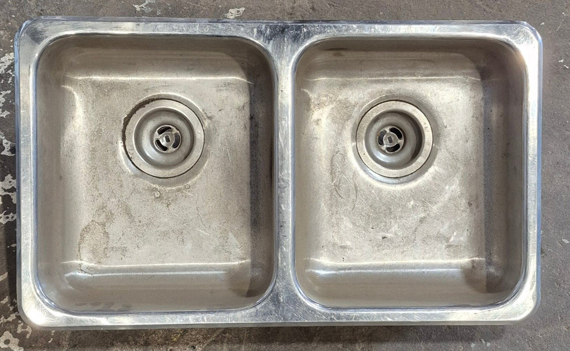 Used Double Kitchen Sink 27 3/8” W x 16 1/8” L