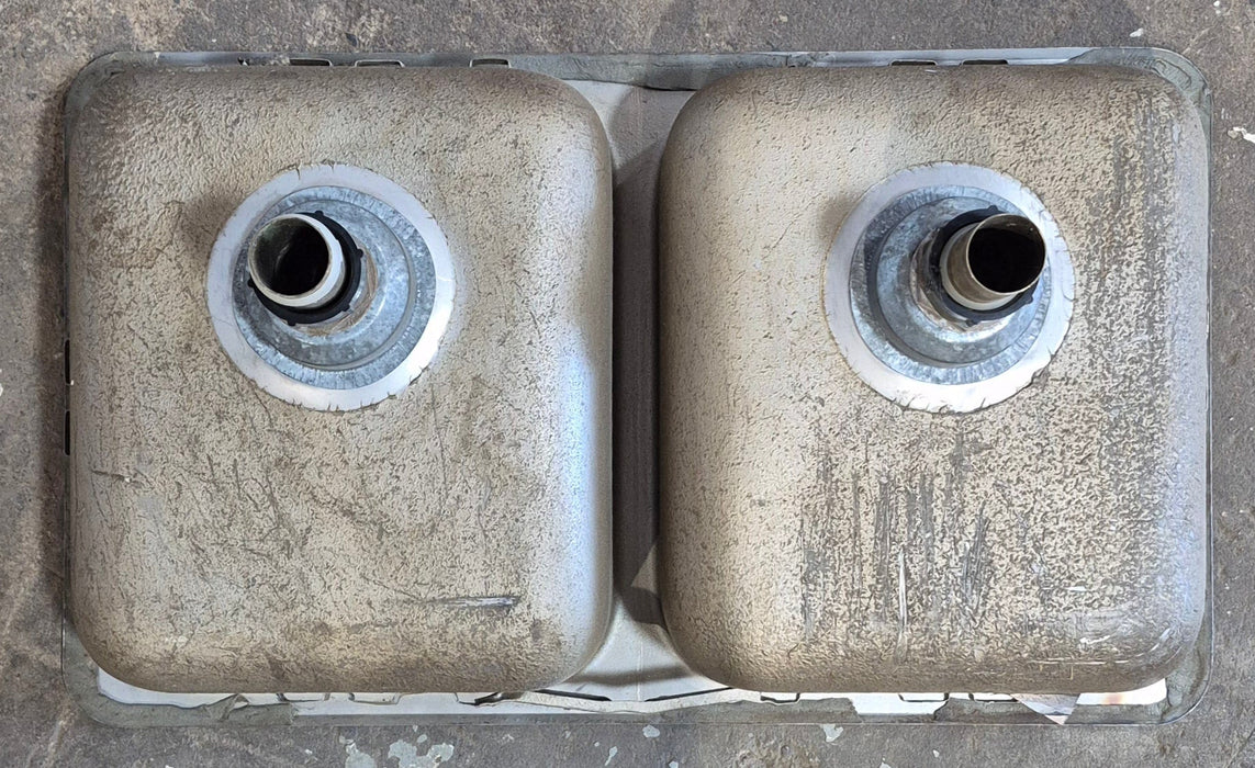 Used Double Kitchen Sink 27 3/8” W x 16 1/8” L