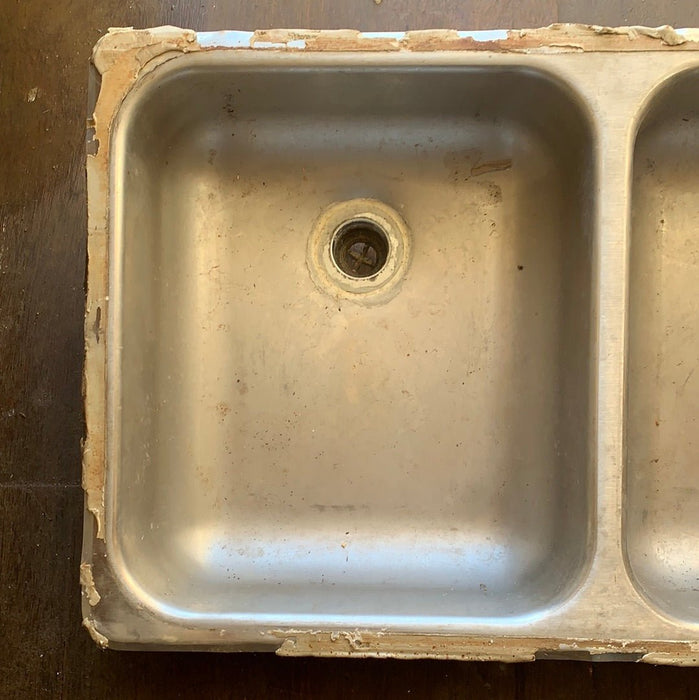 Used Double Kitchen Sink 27” w x 16” L