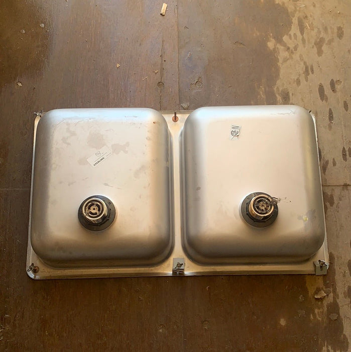 Used Double Kitchen Sink 27” w x 16” L