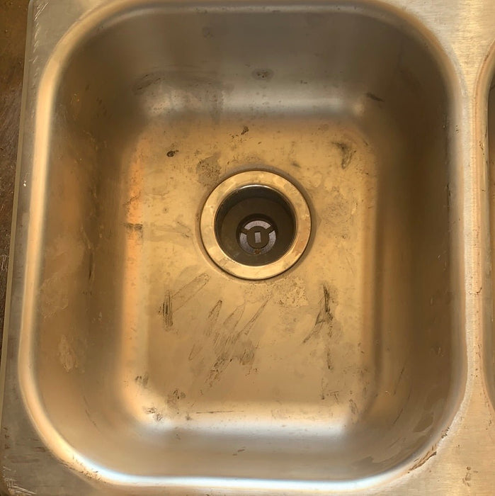 Used Double Kitchen Sink 27” w x 16” L