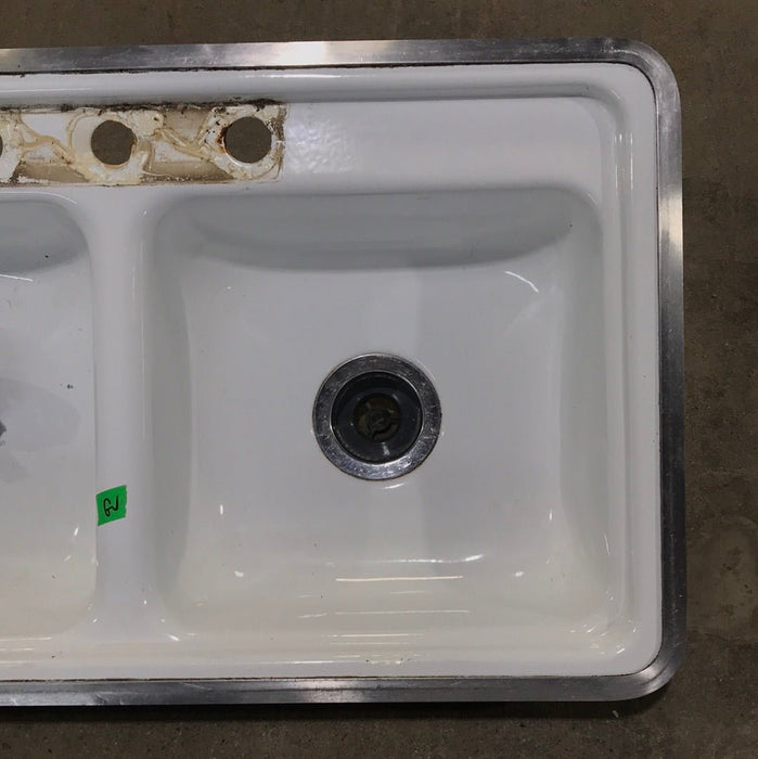 Used Double Kitchen Sink 33” W x 19” L