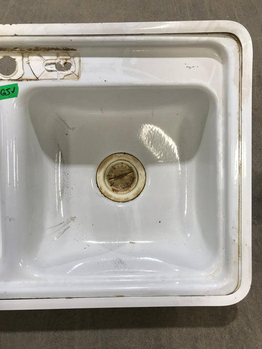 Used Double Kitchen Sink 33” W x 19” L