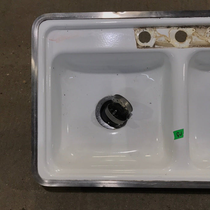 Used Double Kitchen Sink 33” W x 19” L