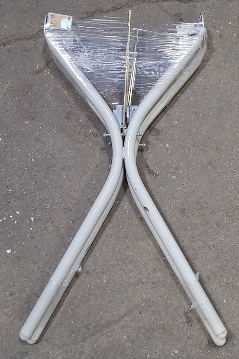 Used RV Folding Table Leg Set 26 1/2" H- CREAM COLOR - Young Farts RV Parts