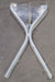 Used RV Folding Table Leg Set 26 1/2" H- CREAM COLOR - Young Farts RV Parts