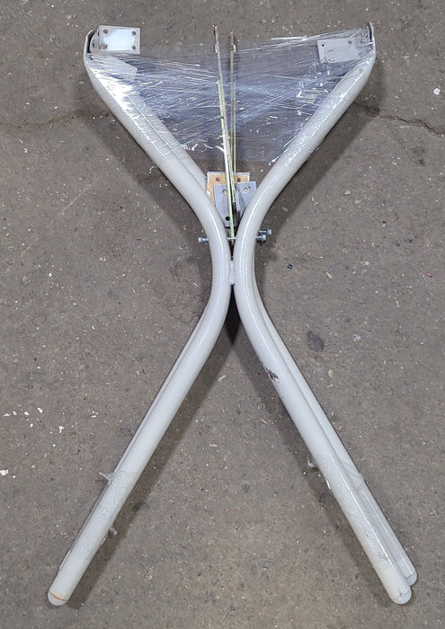 Used RV Folding Table Leg Set 26 1/2" H- CREAM COLOR - Young Farts RV Parts