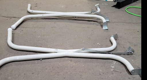 Used RV Folding Table Leg Set 27 1/2" H- CREAM COLOR - Young Farts RV Parts