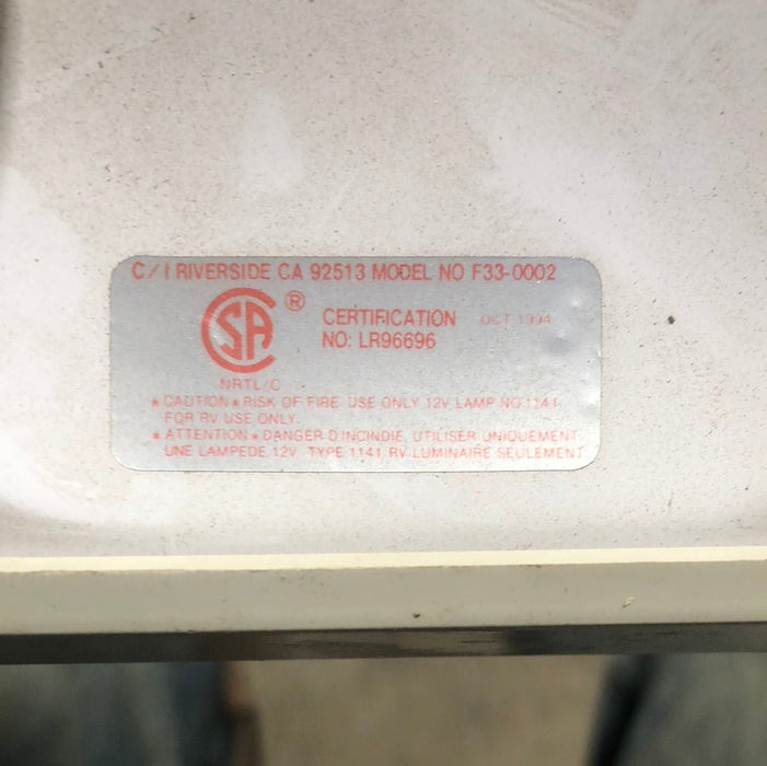 USED RV Interior Light Fixture *SINGLE* OFF-WHITE LR96696