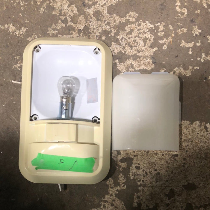 USED RV Interior Light Fixture *SINGLE* OFF-WHITE LR96696