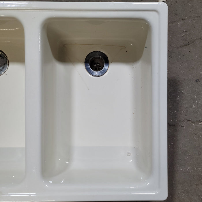 Used Double Kitchen Sink 24 1/2” W X 18” L