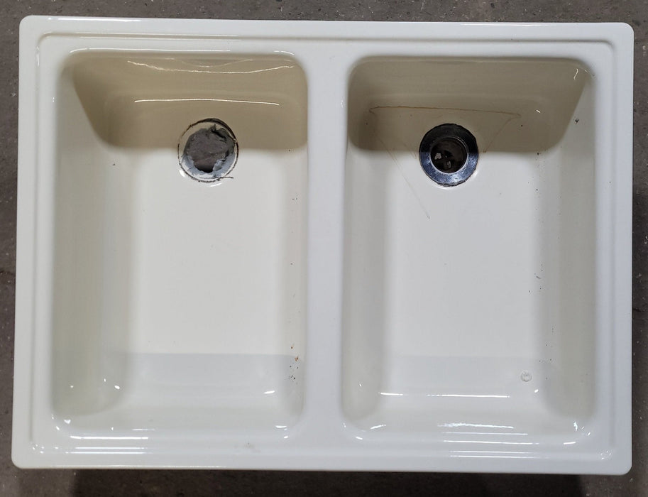 Used Double Kitchen Sink 24 1/2” W X 18” L