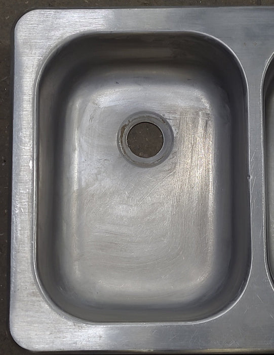 Used Double Kitchen Sink 24” W X 17” L