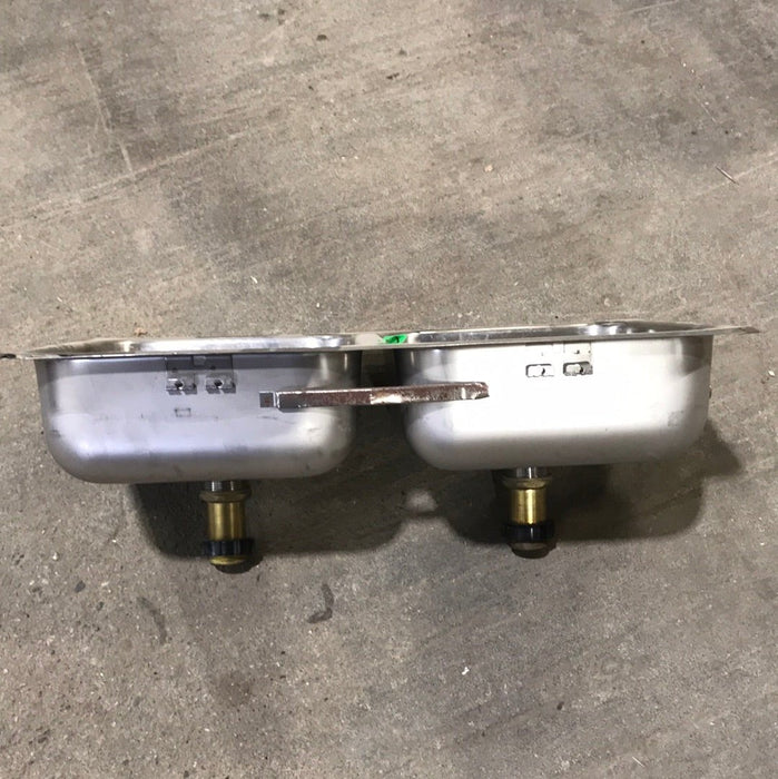Used Double Kitchen Sink 25 3/8” W X 15 1/8” L