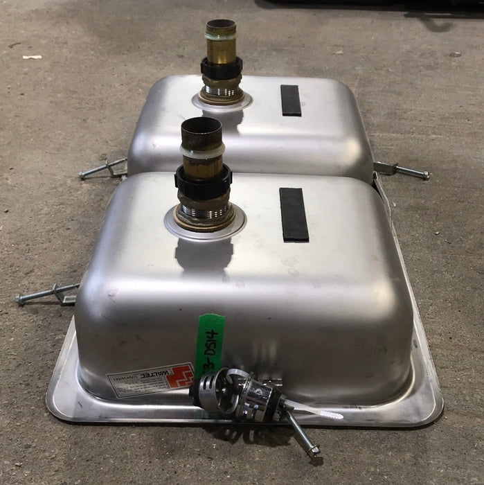 Used Double Kitchen Sink 25 3/8” W X 15 1/8” L