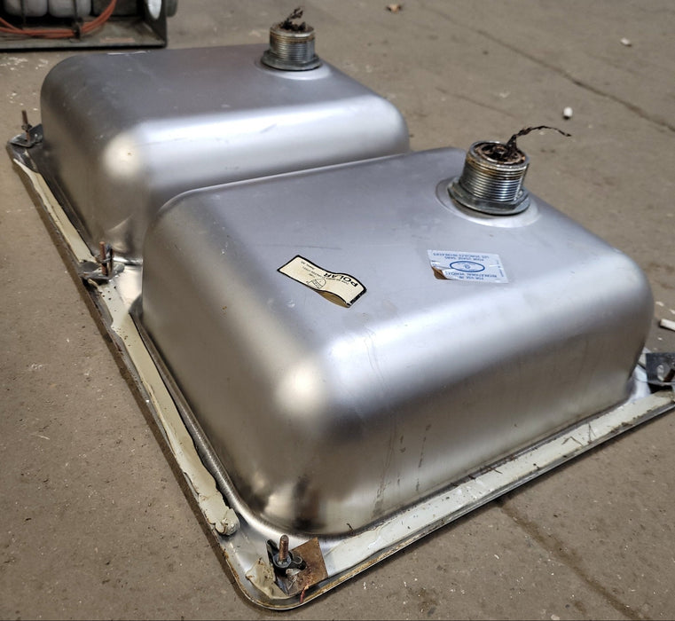 Used Double Kitchen Sink 25” W x 15 1/4” L