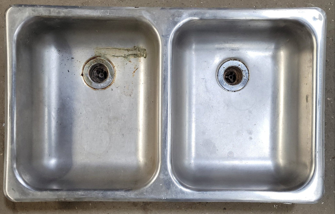Used Double Kitchen Sink 25” W x 15 1/4” L