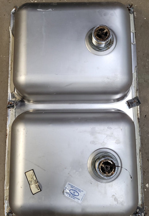 Used Double Kitchen Sink 25” W x 15 1/4” L