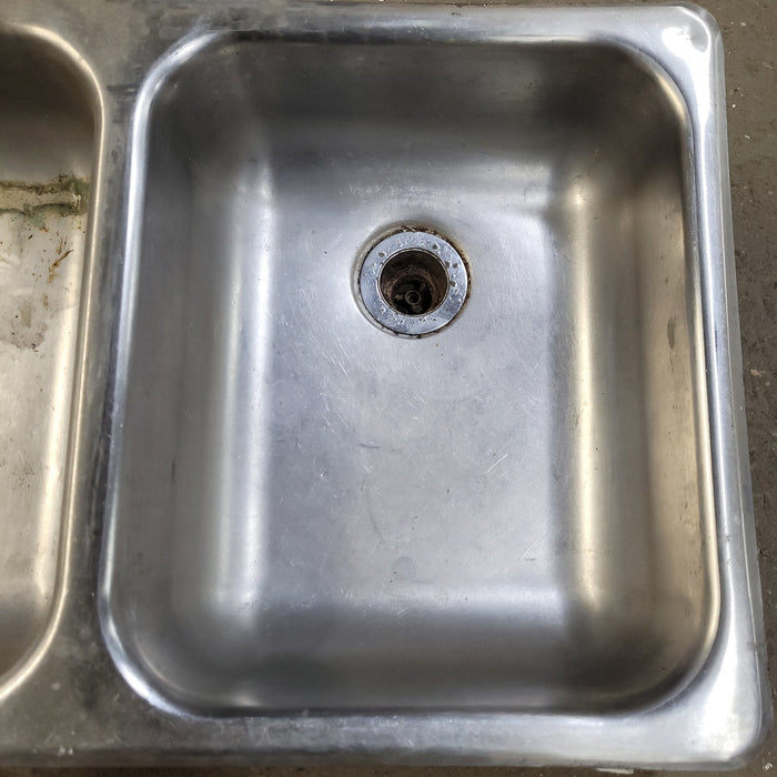 Used Double Kitchen Sink 25” W x 15 1/4” L