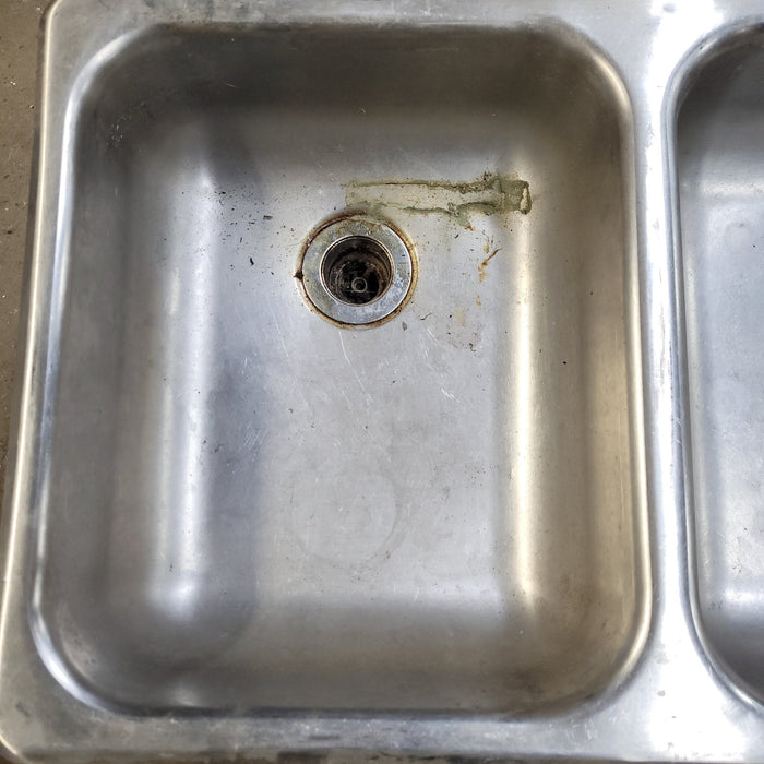 Used Double Kitchen Sink 25” W x 15 1/4” L