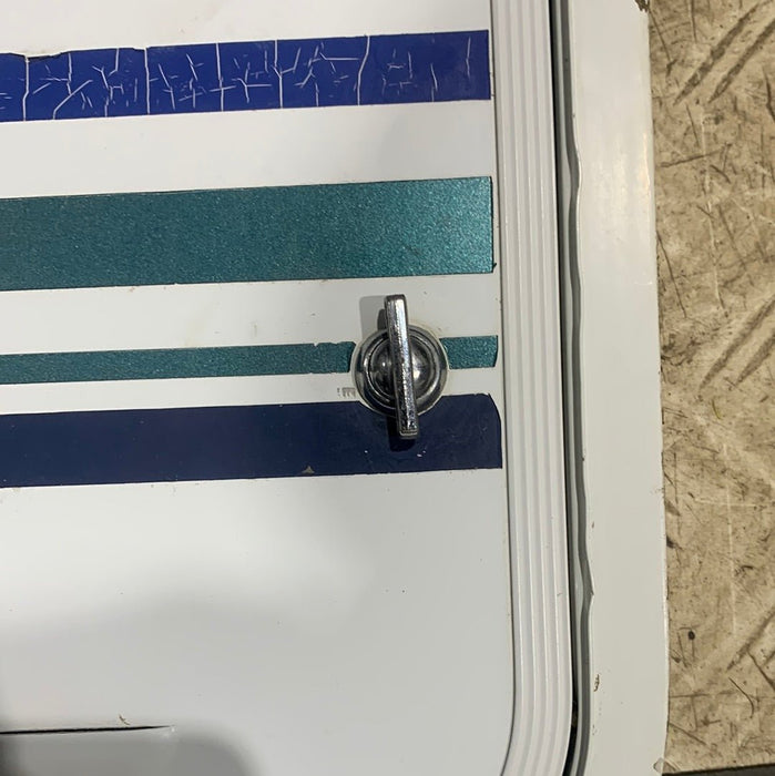 Used RV Radius Battery / Propane Cargo Door 29 3/4" X 25 7/8" X 1/2"D