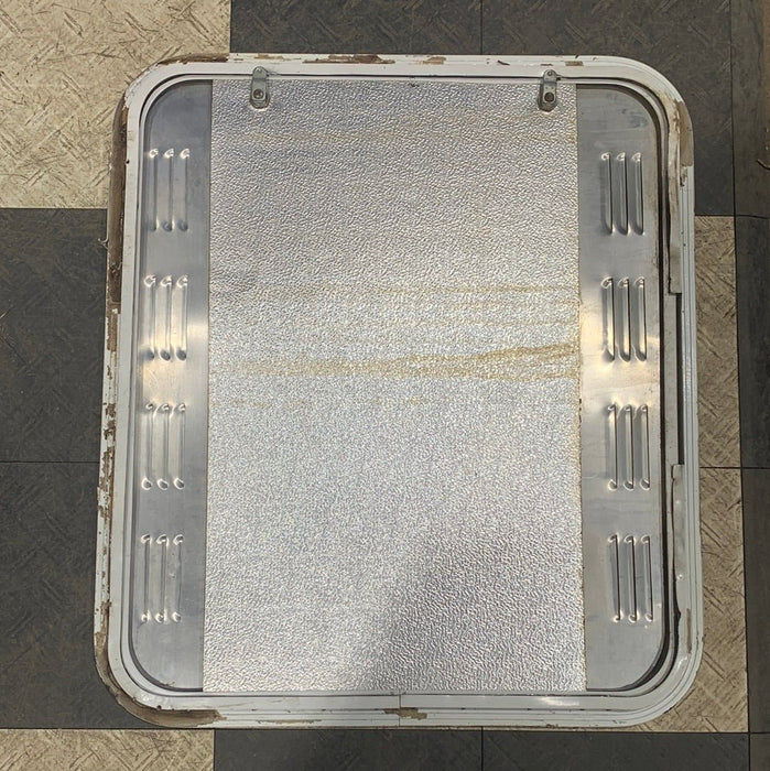 Used RV Radius Battery / Propane Cargo Door 29 3/4" X 25 7/8" X 1/2"D
