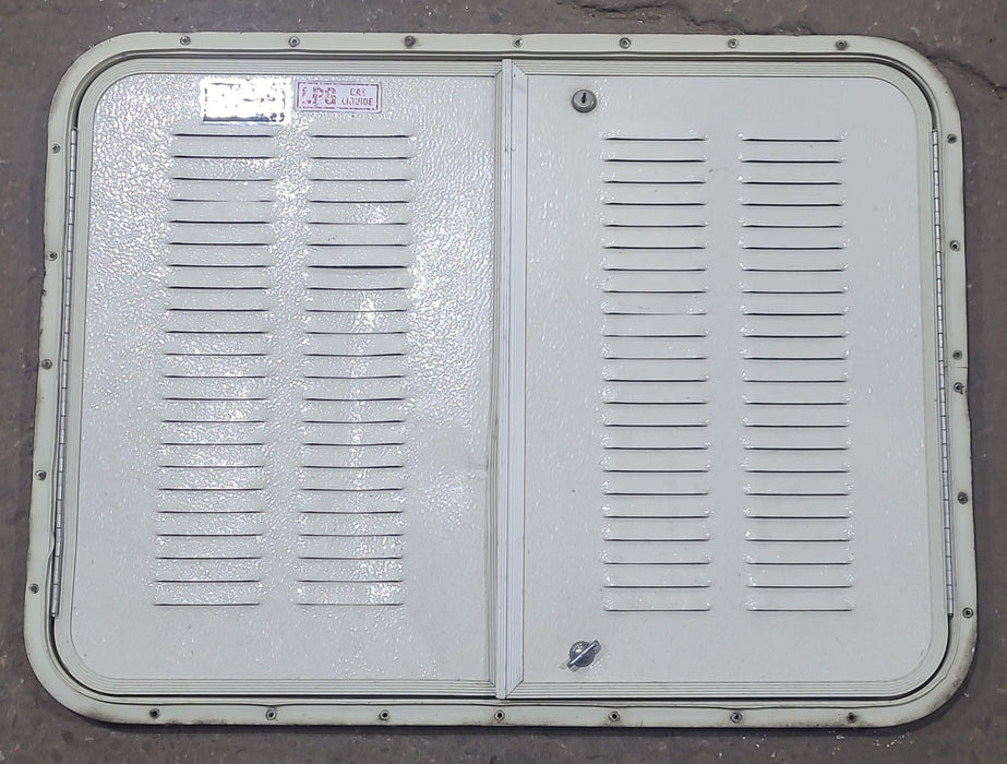 Used RV Radius Battery / Propane Cargo Door 31 3/4 x  23 1/2  x  3/4"D