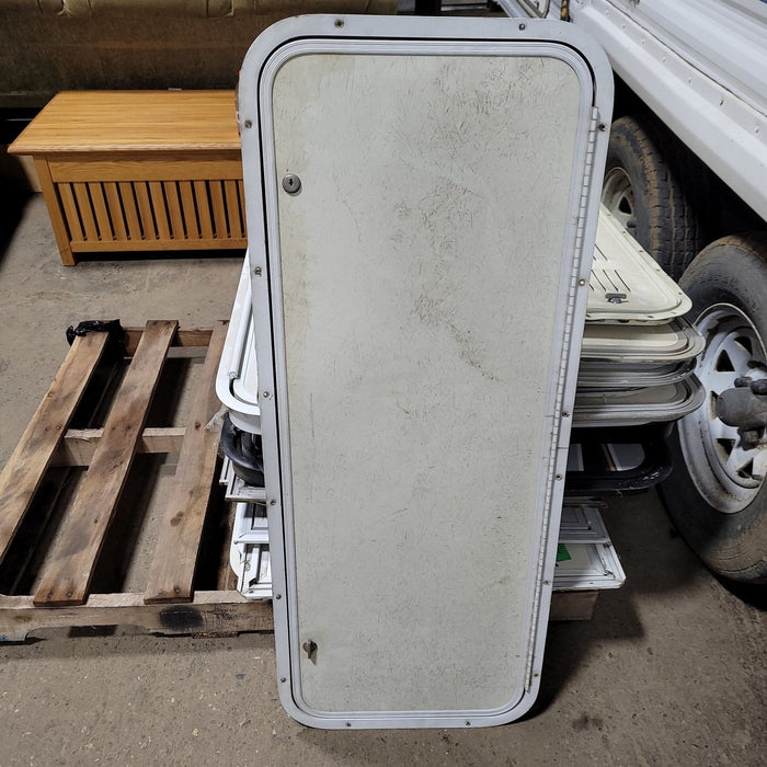 Used RV Radius Battery / Propane Cargo Door 42 X 16 - Young Farts RV Parts