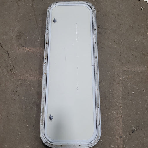 Used RV Radius Cargo / compartment Door 12" x 35 3/4" - Young Farts RV Parts