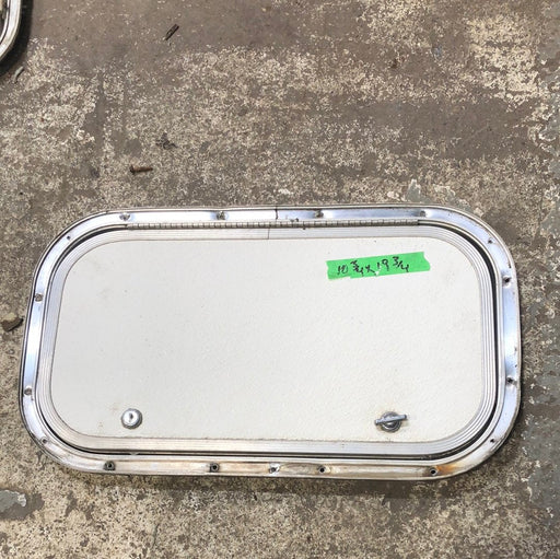 Used RV Radius Cargo / compartment Door 19 3/4 x 10 3/4 - Young Farts RV Parts