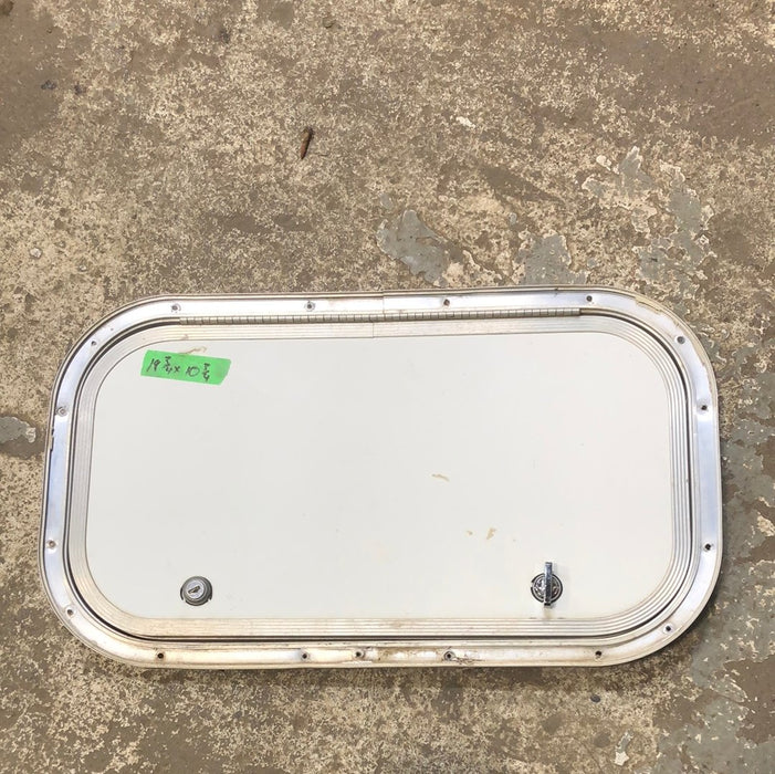 Used RV Radius Cargo / compartment Door 19 3/4 x 10 3/4