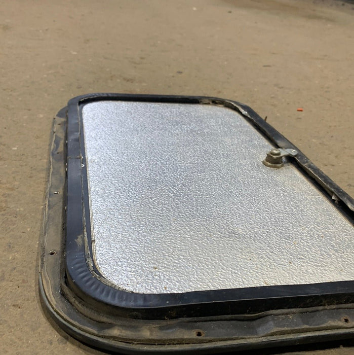 Used RV Radius Cargo / compartment Door 19 3/4 x 10 3/4 x 1/2" D