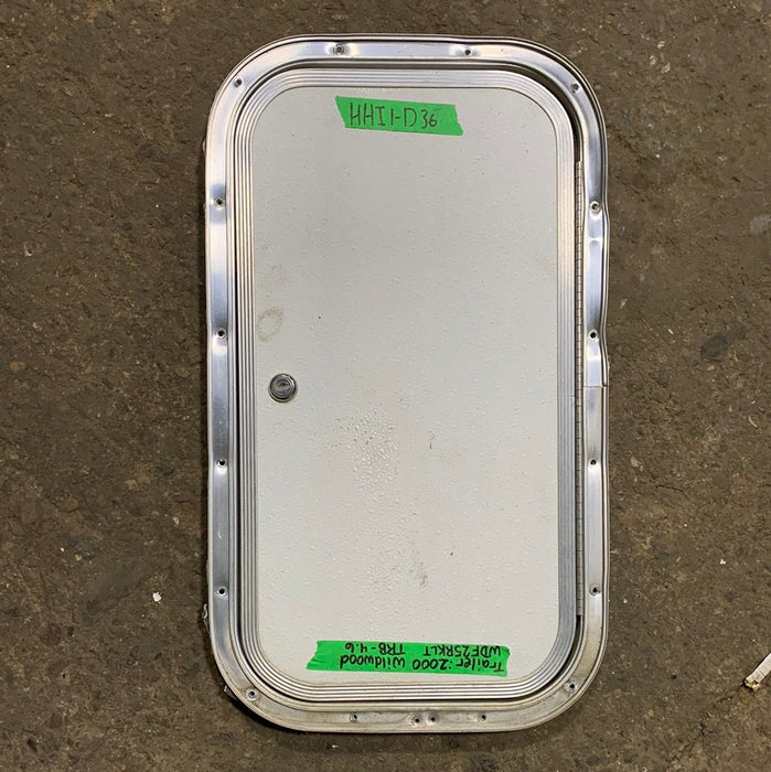 Used RV Radius Cargo / compartment Door 19 3/4  x 10 7/8" x 5/8"
