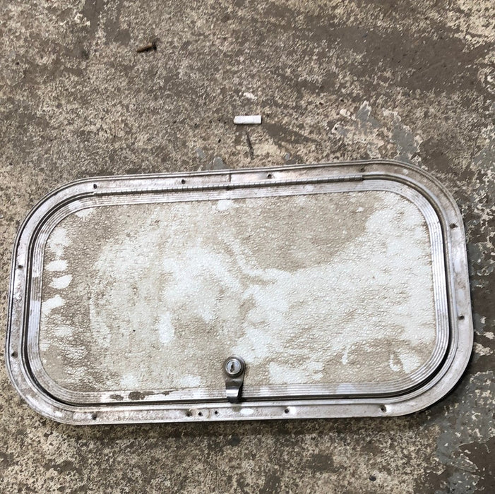 Used RV Radius Cargo / compartment Door 19 3/4 x 11 - Young Farts RV Parts